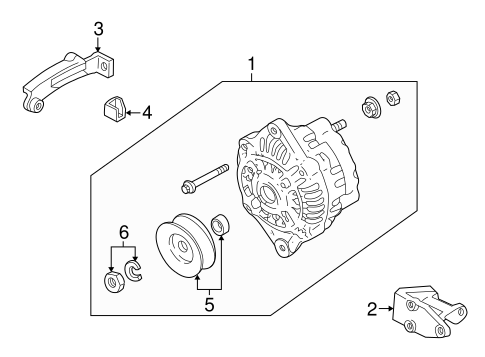 Alternator for 2003 Mazda Protege #0
