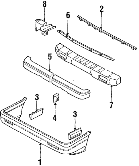 Front Bumper for 1988 Mazda 929 #0