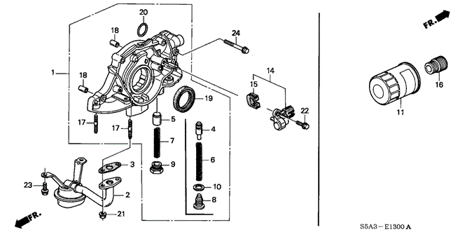 ENGINE/OIL PUMP - OIL STRAINER for 2003 Honda CIVIC SEDAN #1