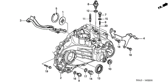 Transmission - Manual/MT Transmission Case for 2004 Honda CIVIC COUPE #1
