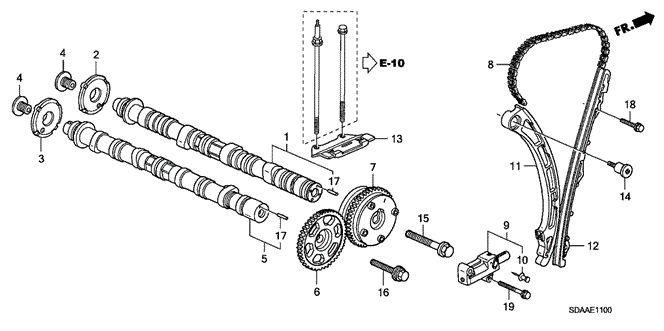 Engine/Camshaft - Cam Chain (L4) for 2007 Honda ACCORD SEDAN #1