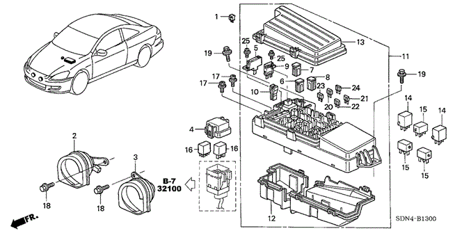 ELECTRICAL / EXHAUST / HEATER / FUEL/CONTROL UNIT (ENGINE ROOM) for 2006 Honda ACCORD COUPE #1