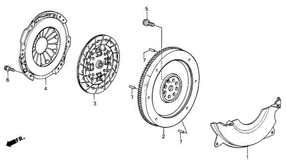 MT Clutch - Flywheel for 1987 Honda Civic #0
