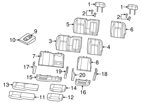 2500 REAR SEAT COMPONENTS 2