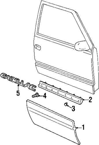 Yukon EXTERIOR TRIM - FRONT DOOR
