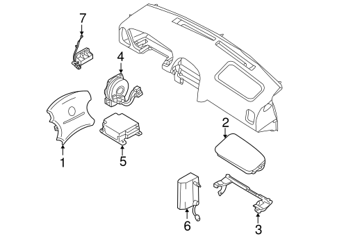 Electrical/Air Bag Components for 2004 Nissan Pathfinder #1