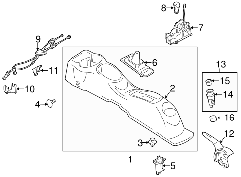 Body/Center Console for 2014 Nissan Versa #2