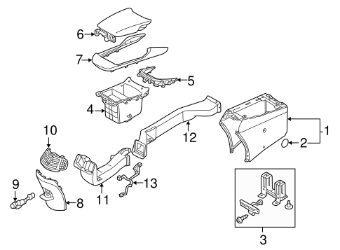 Rear Console for 2012 Hyundai Azera #0