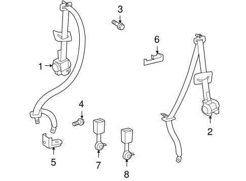 ELECTRICAL/THIRD ROW SEAT BELTS for 2011 Toyota 4Runner #1