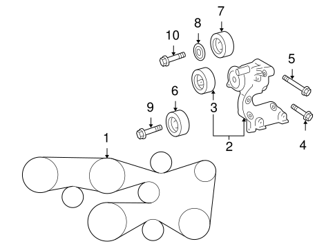 COOLING SYSTEM/BELTS & PULLEYS for 2014 Toyota 4Runner #1