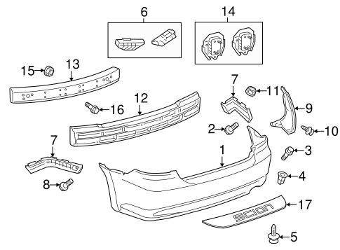 BODY/BUMPER & COMPONENTS - REAR for 2011 Scion tC #1