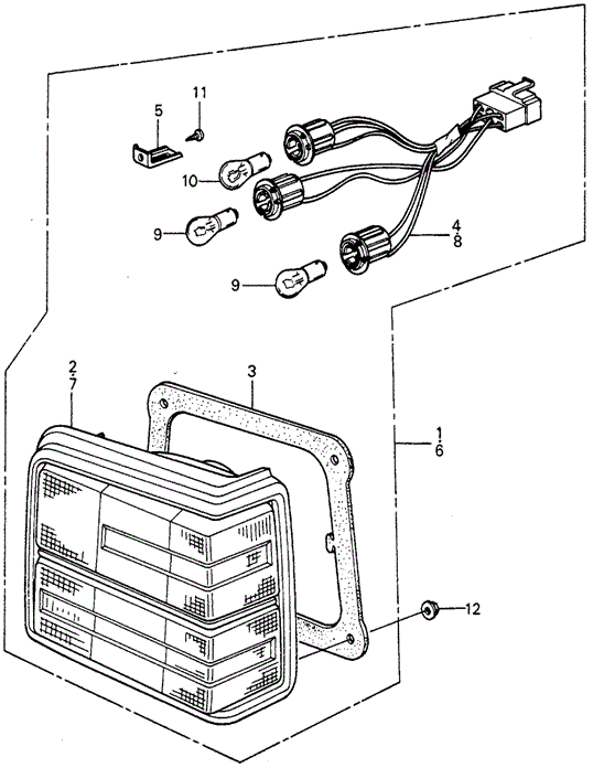 ELECTRICAL / EXHAUST / HEATER / FUEL/TAILLIGHT (1) for 1981 Honda CIVIC HATCHBACK #1