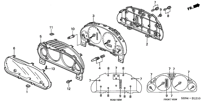 Electrical/Exhaust/Heater/Fuel/Meter Components (Visteon) (1) for 2003 Honda CIVIC SEDAN #1