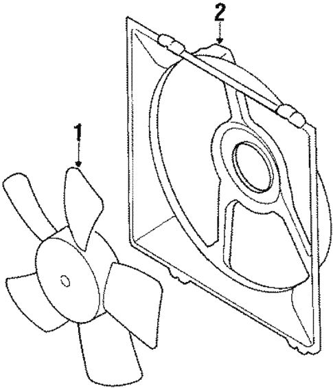 Cooling Fan for 1991 Subaru Legacy #0