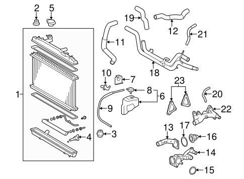 COOLING SYSTEM/RADIATOR & COMPONENTS for 2012 Toyota Avalon #2