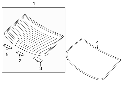 Glass & Hardware - Back for 2013 Hyundai Accent #0
