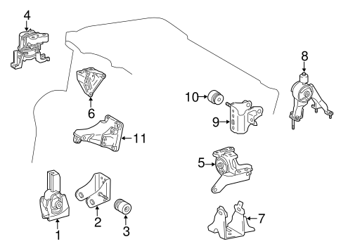 ENGINE/ENGINE & TRANS MOUNTING for 2014 Toyota Corolla #3