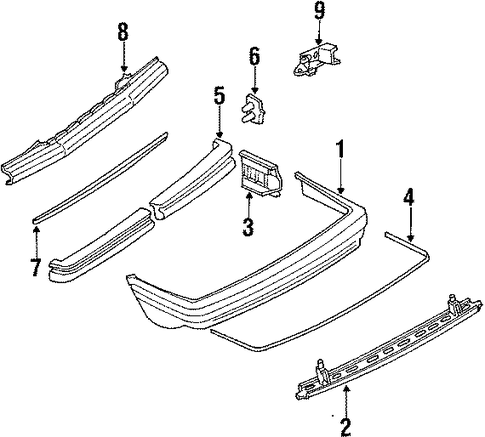 Tracer BUMPER ASSEMBLY - REAR 2