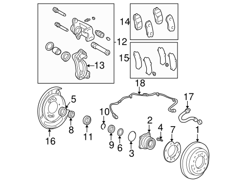 BRAKES/REAR BRAKES for 2001 Toyota Sequoia #1