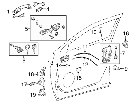 BODY/LOCK & HARDWARE for 2014 Toyota Highlander #1