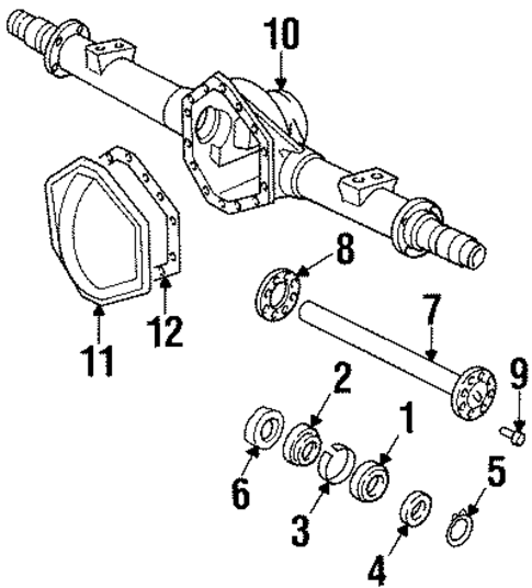 K3500 Pickup AXLE HOUSING 2