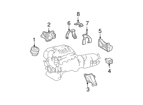 Engine & Trans Mounting for 2004 Mercedes-Benz S 600 #0