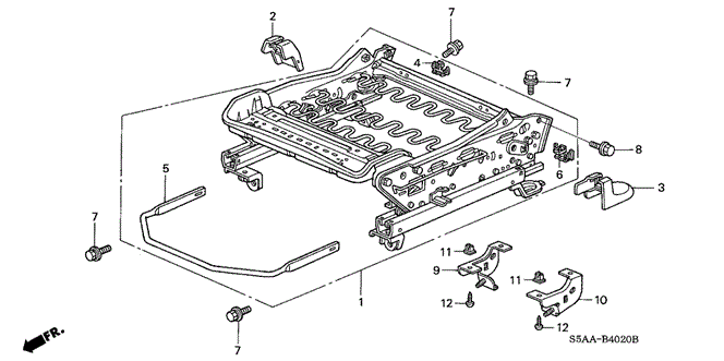 INTERIOR / BUMPER/FRONT SEAT COMPONENTS (R.) for 2004 Honda CIVIC SEDAN #1