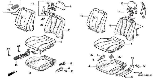 INTERIOR / BUMPER/FRONT SEAT for 1992 Honda CIVIC SEDAN #1
