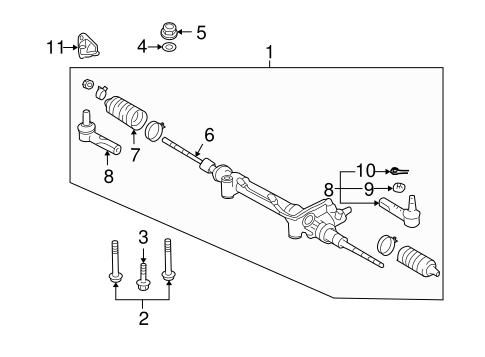 STEERING/STEERING GEAR & LINKAGE for 2009 Toyota Land Cruiser #2