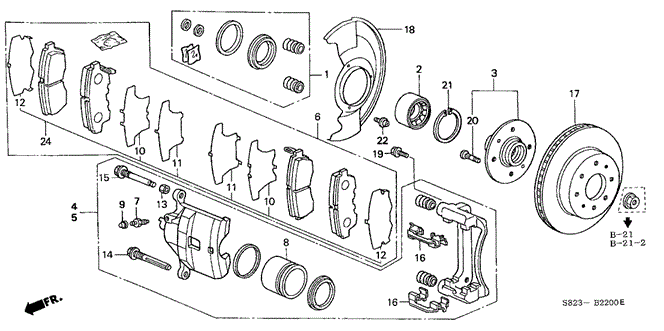 CHASSIS/FRONT BRAKE for 1998 Honda ACCORD COUPE #1