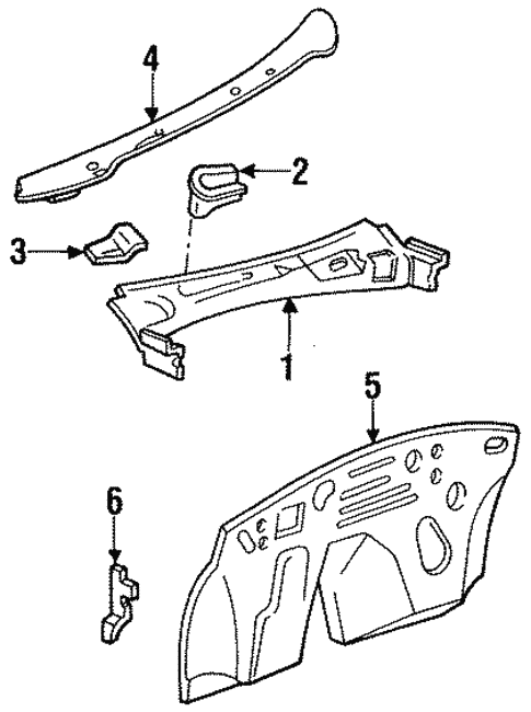 Body/Cowl for 1996 Ford Mustang #1