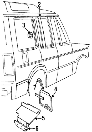 Discovery EXTERIOR TRIM - QUARTER PANEL