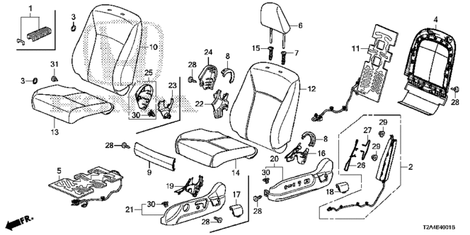 INTERIOR / BUMPER/FRONT SEAT (L.) (TACHI-S/SETEX/TTM) for 2013 Honda ACCORD SEDAN #1