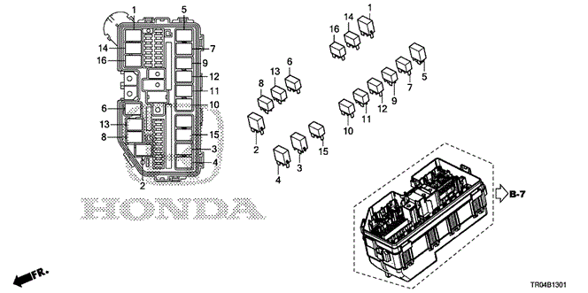 Electrical/Exhaust/Heater/Fuel/Control Unit (Engine Room) (2) for 2012 Honda CIVIC SEDAN #1