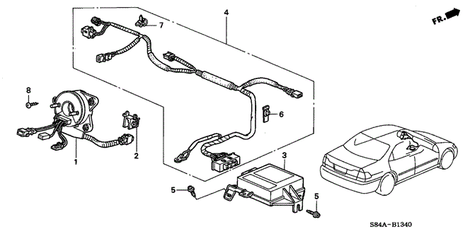 ELECTRICAL / EXHAUST / HEATER / FUEL/SRS UNIT for 2002 Honda ACCORD SEDAN #1