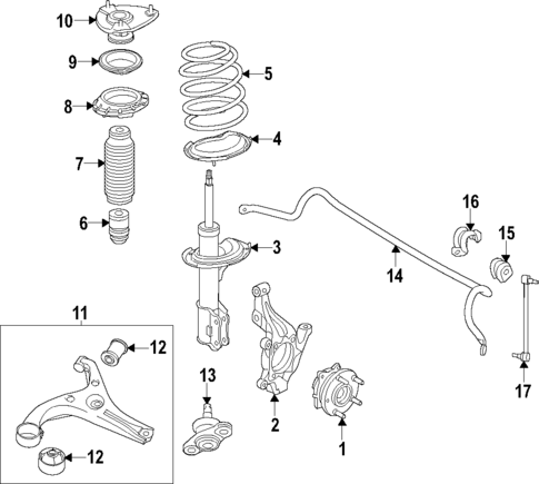 Suspension Components for 2020 Hyundai Veloster #1