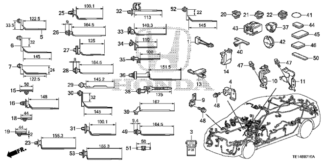 Electrical/Exhaust/Heater/Fuel/Harness Band - Bracket for 2012 Honda ACCORD COUPE #1