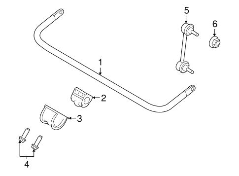 Rear Suspension/Stabilizer Bar & Components for 2013 Ford Transit Connect #1