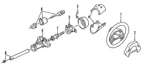 Steering Column for 1994 Mazda B3000 #0