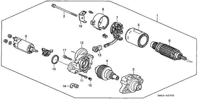 ENGINE/STARTER MOTOR (MITSUBA) for 1991 Honda ACCORD 5-DOOR #1