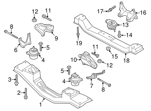 Engine/Engine & Trans Mounting for 2015 Ford Transit-150 #1