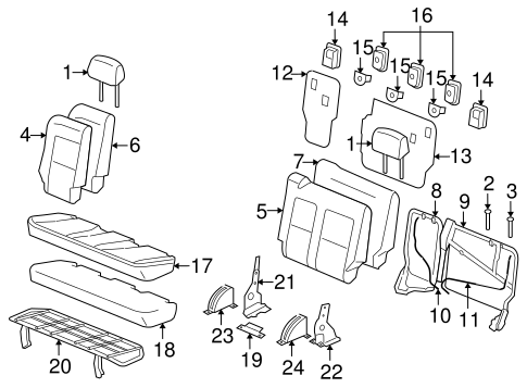 Vue REAR SEAT COMPONENTS