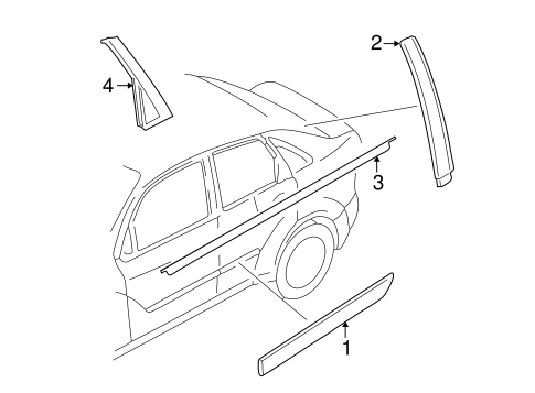 Focus EXTERIOR TRIM - REAR DOOR
