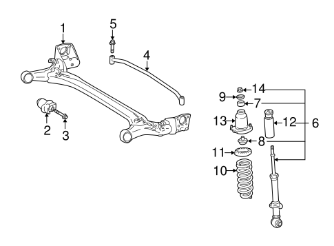 REAR SUSPENSION/REAR SUSPENSION for 2008 Toyota Matrix #1