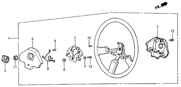 CHASSIS/STEERING WHEEL (S) for 1984 Honda CIVIC HATCHBACK #1