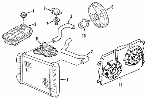 Cooling System/Radiator & Components for 2000 Chevrolet Corvette #2