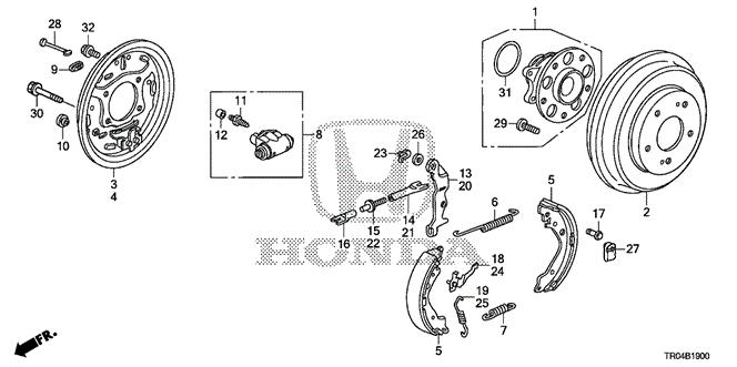 Chassis/Rear Brake (Drum) for 2012 Honda CIVIC SEDAN #1
