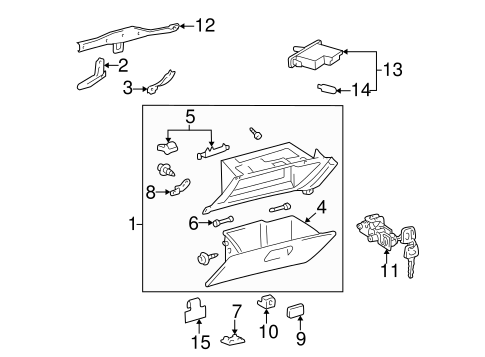 BODY/GLOVE BOX for 1999 Toyota Solara #1