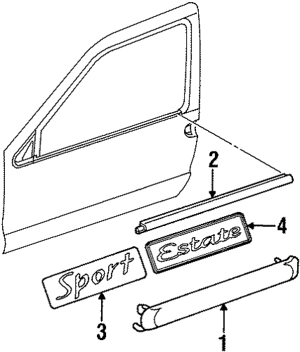 Villager EXTERIOR TRIM - DOOR