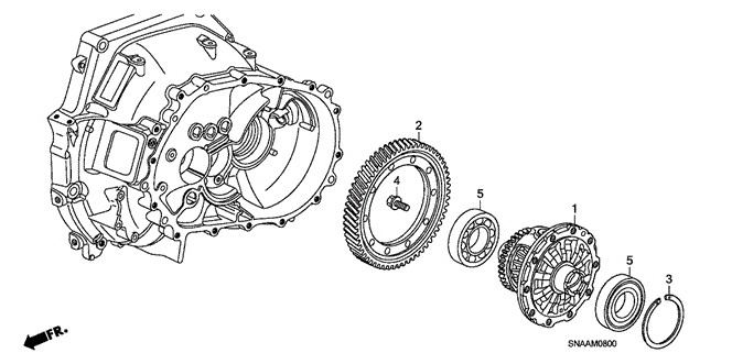 TRANSMISSION - MANUAL/MT DIFFERENTIAL (1.8L) for 2009 Honda CIVIC SEDAN #1